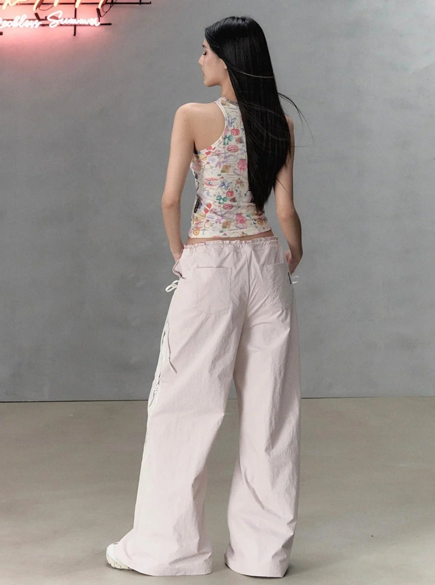 Lace Panelled Cargo Pants