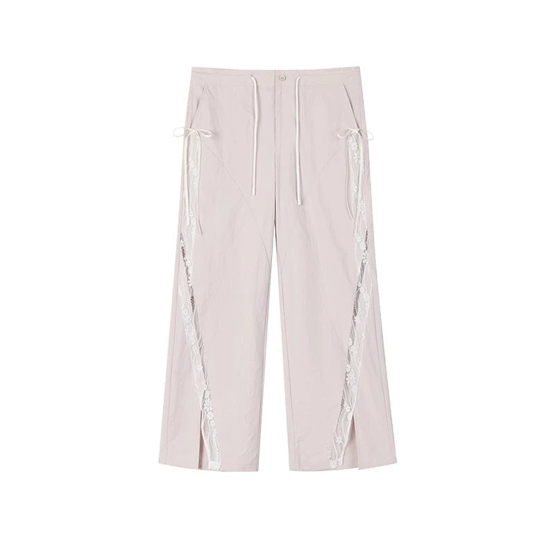 Lace Panelled Cargo Pants