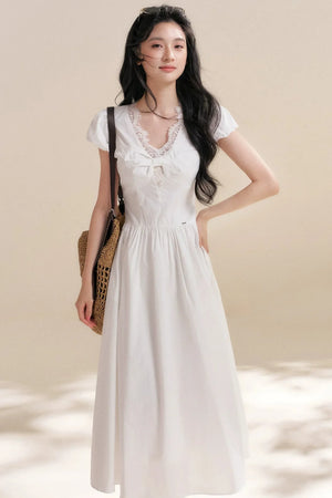 Lace Patchwork A-Line Dress