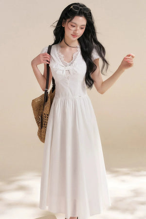 Lace Patchwork A-Line Dress