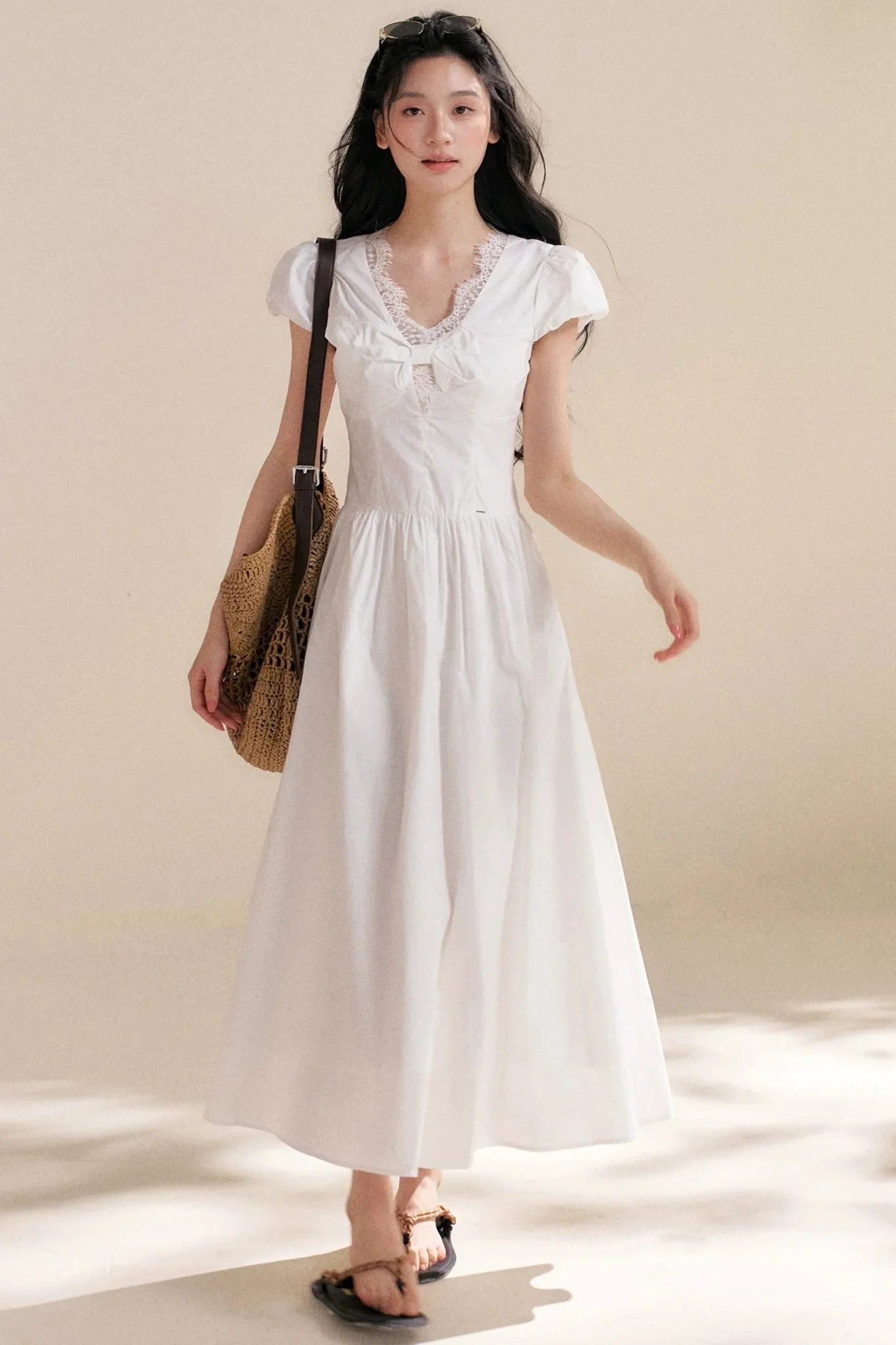 Lace Patchwork A-Line Dress