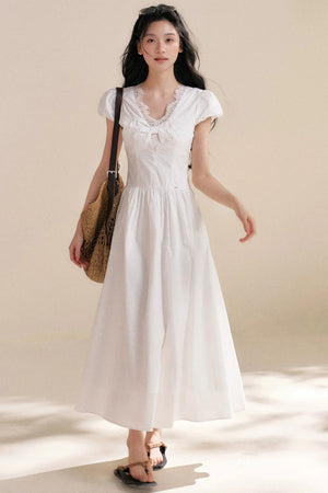 Lace Patchwork A-Line Dress
