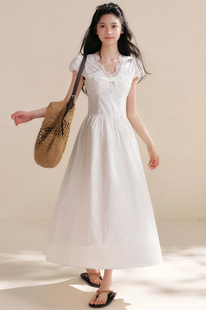 Lace Patchwork A-Line Dress