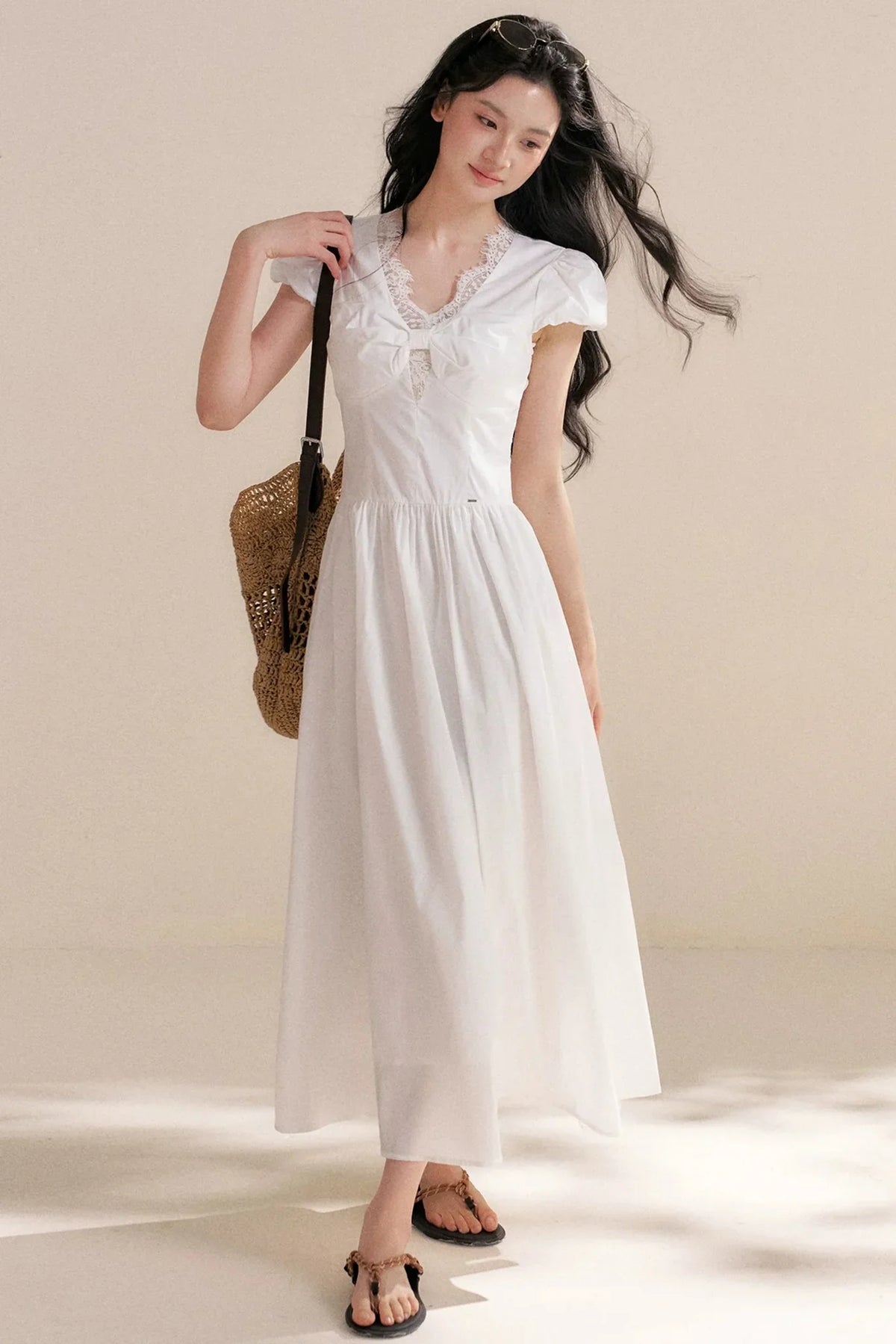 Lace Patchwork A-Line Dress
