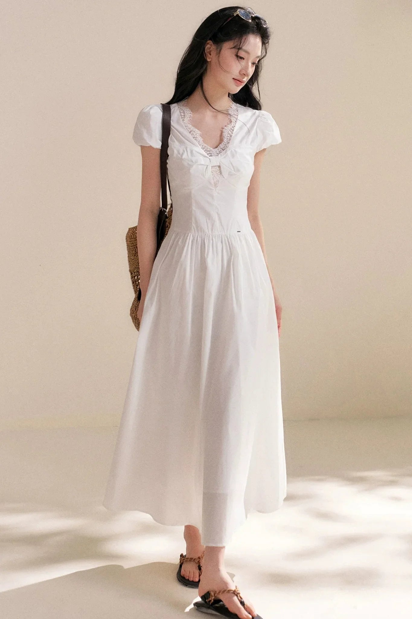 Lace Patchwork A-Line Dress