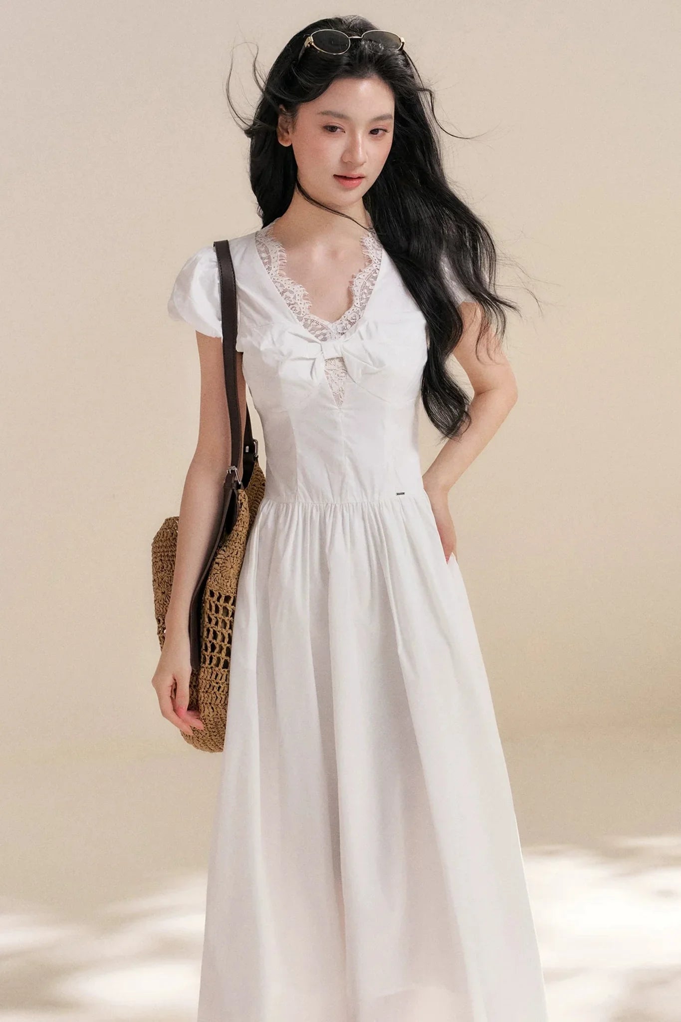 Lace Patchwork A-Line Dress