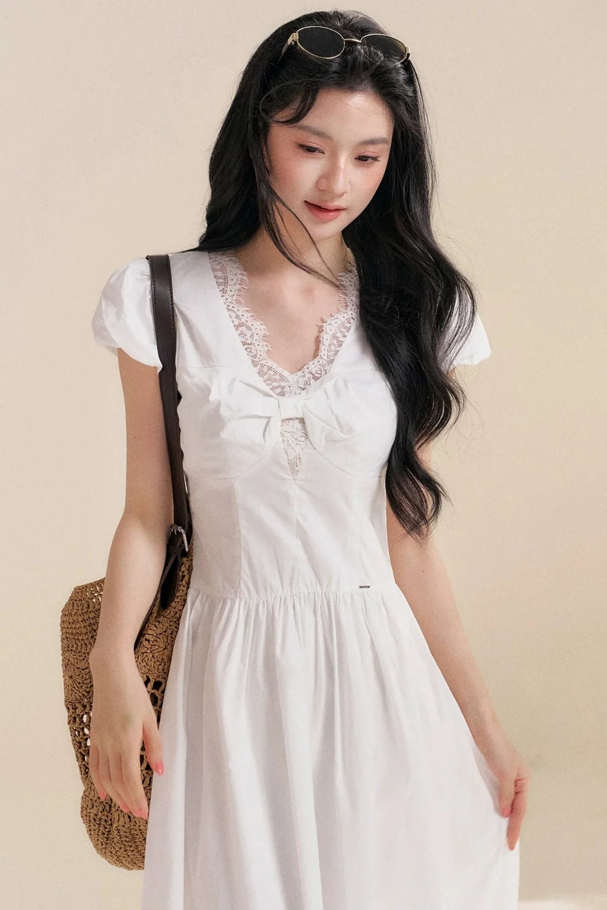 Lace Patchwork A-Line Dress