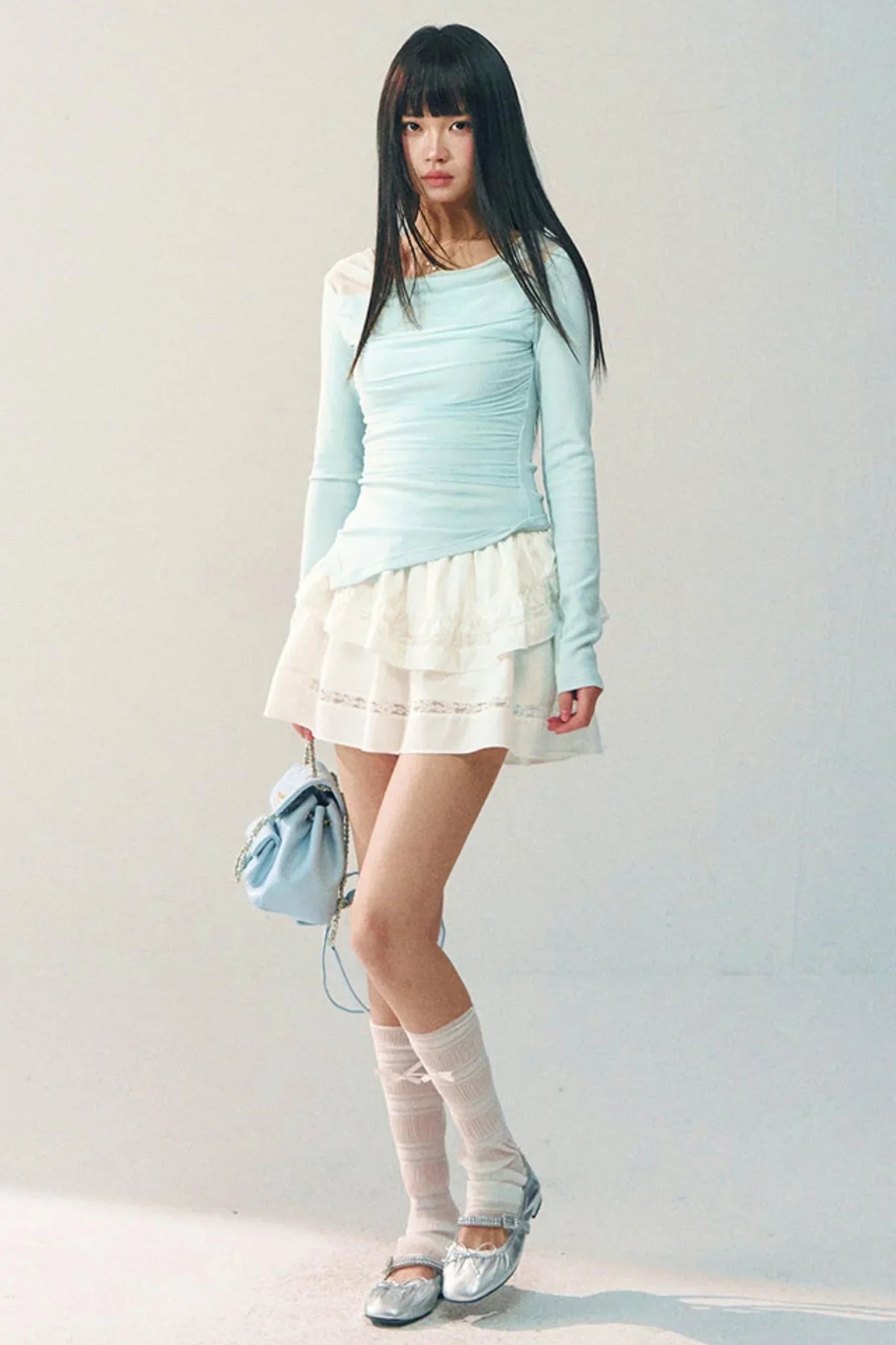 Lace Patchwork A-Line Skirt