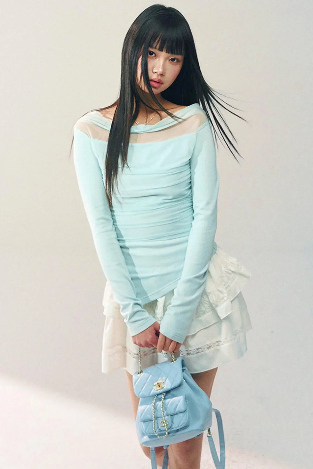 Lace Patchwork A-Line Skirt