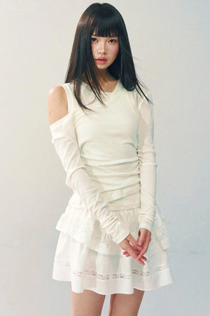 Lace Patchwork A-Line Skirt