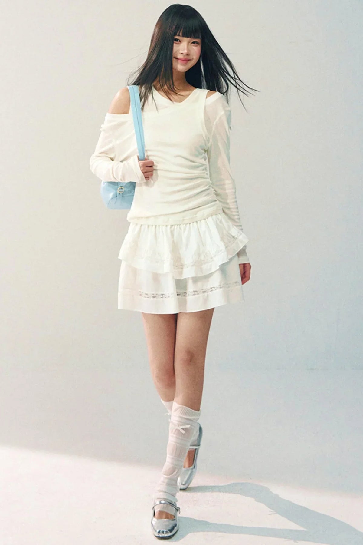 Lace Patchwork A-Line Skirt