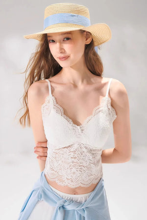 Lace Patchwork Camisole Vest