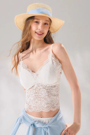 Lace Patchwork Camisole Vest