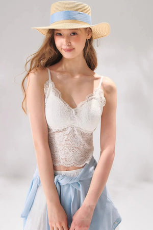 Lace Patchwork Camisole Vest
