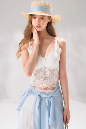 Lace Patchwork Camisole Vest