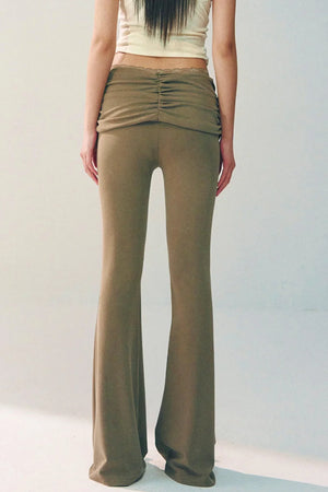 Lace Patchwork Flared Pants
