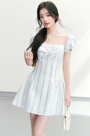 Lace Patchwork Floral Dress