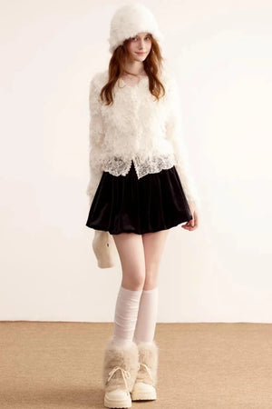 Lace Patchwork Fringe Jacket