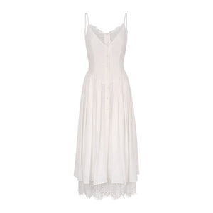 Lace Patchwork Halter Dress Set