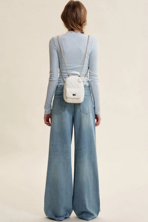 Lace Patchwork High-Rise Jeans