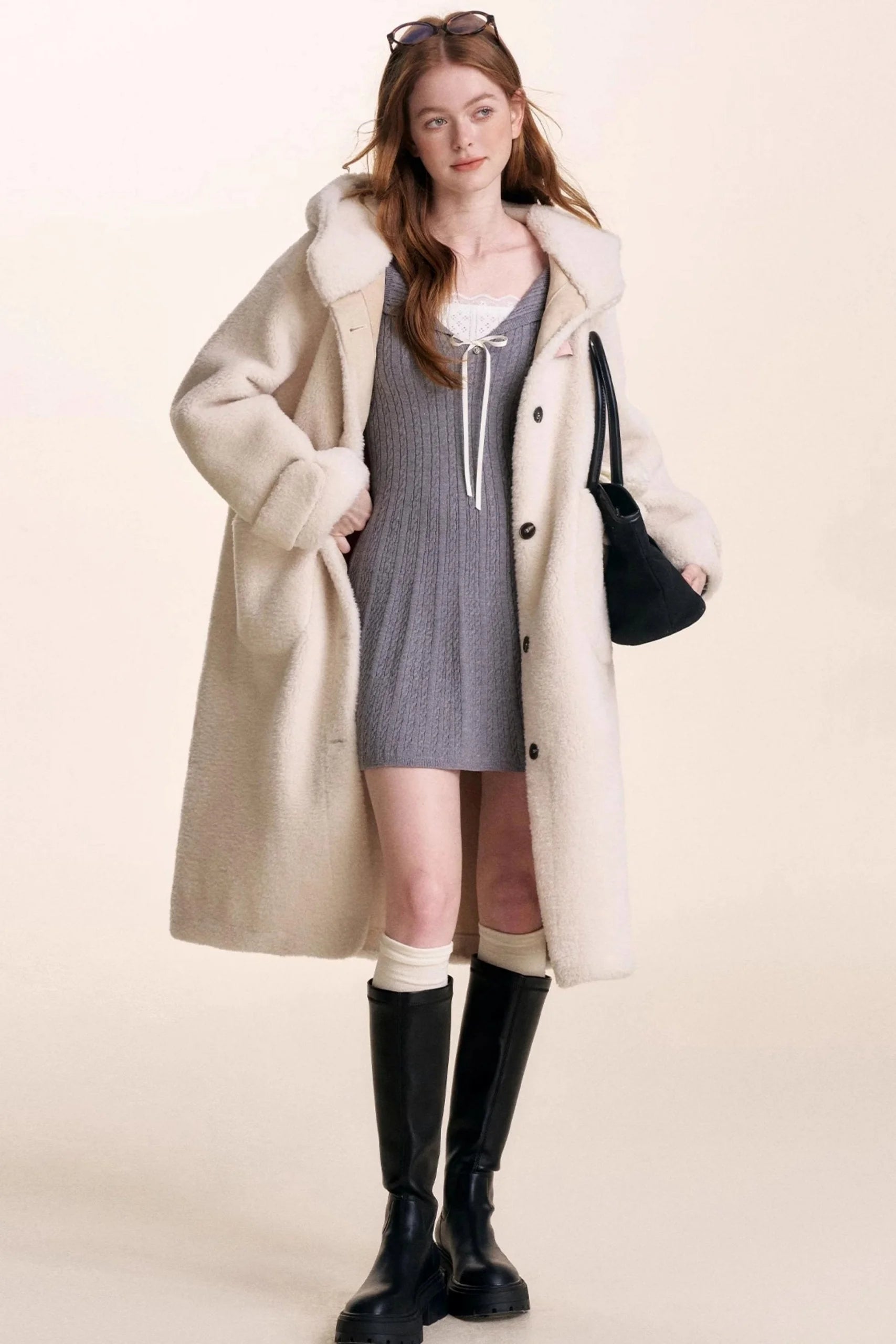 Lace Patchwork Knit Dress