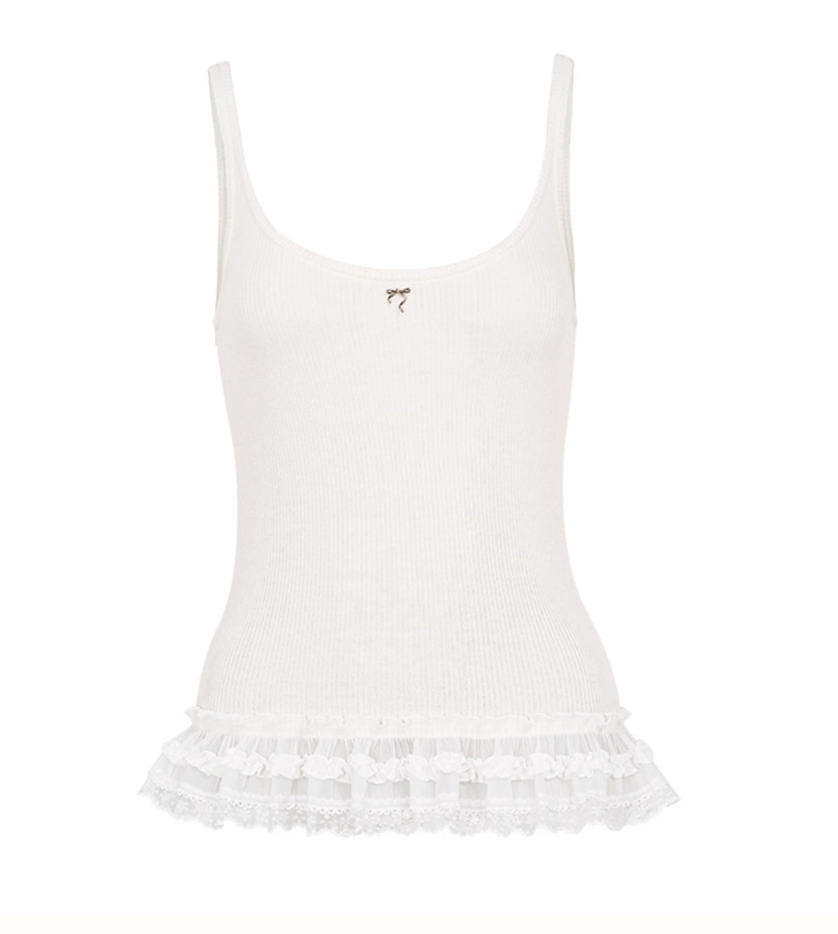 Lace Patchwork Knit Suspenders