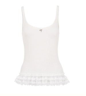 Lace Patchwork Knit Suspenders