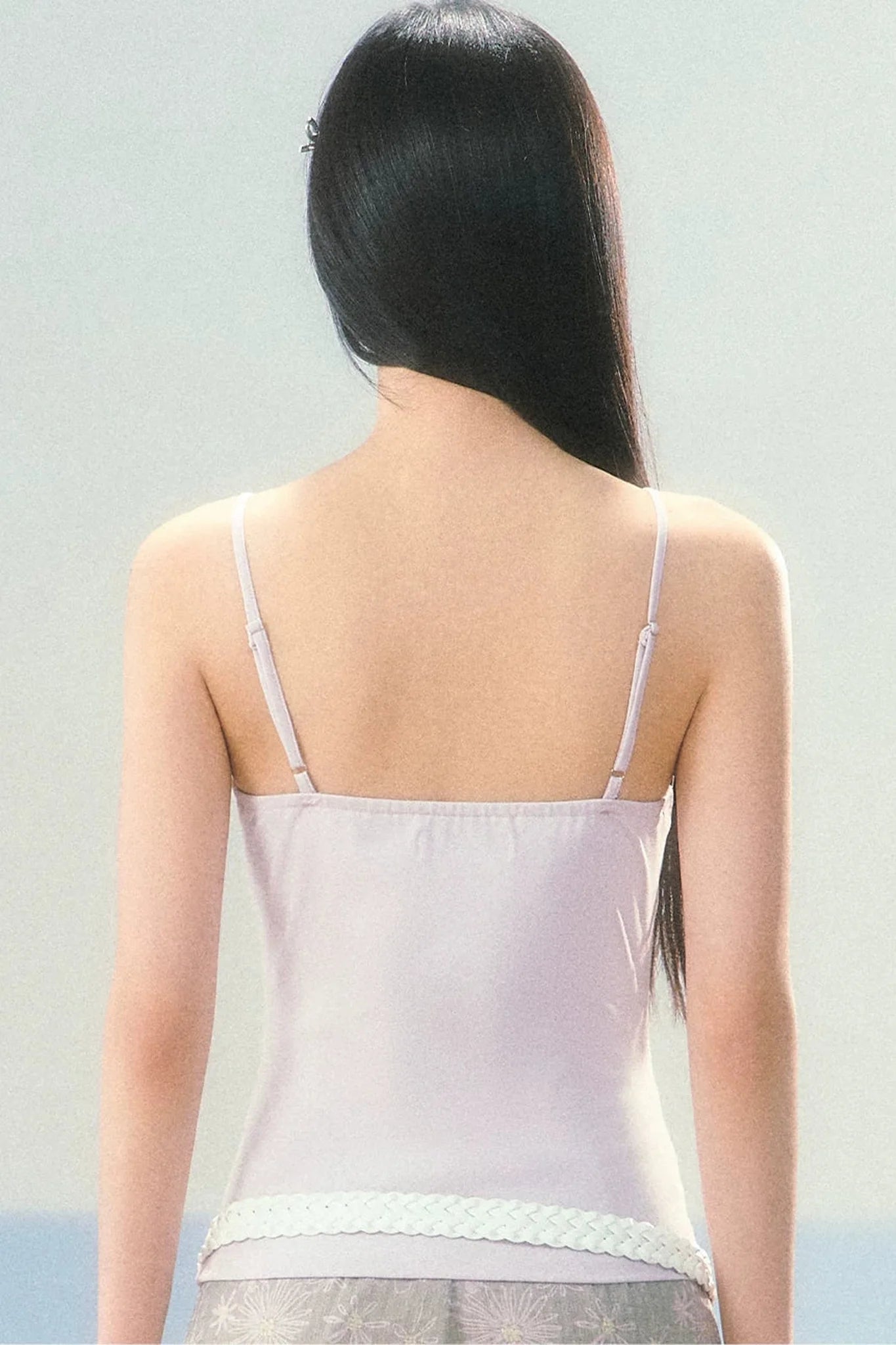 Lace Patchwork Rhinestone Camisole Set-Up