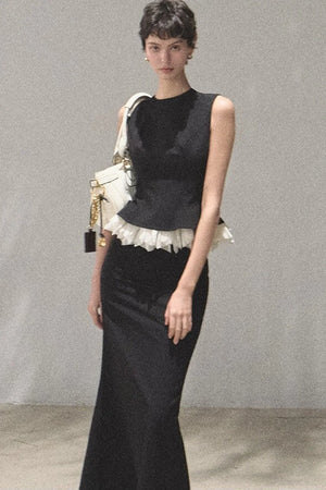 Lace Patchwork Summer Two-Piece Set-Up