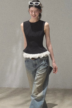 Lace Patchwork Summer Two-Piece Set-Up