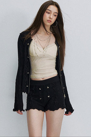 Lace Patchwork Velvet Camisole