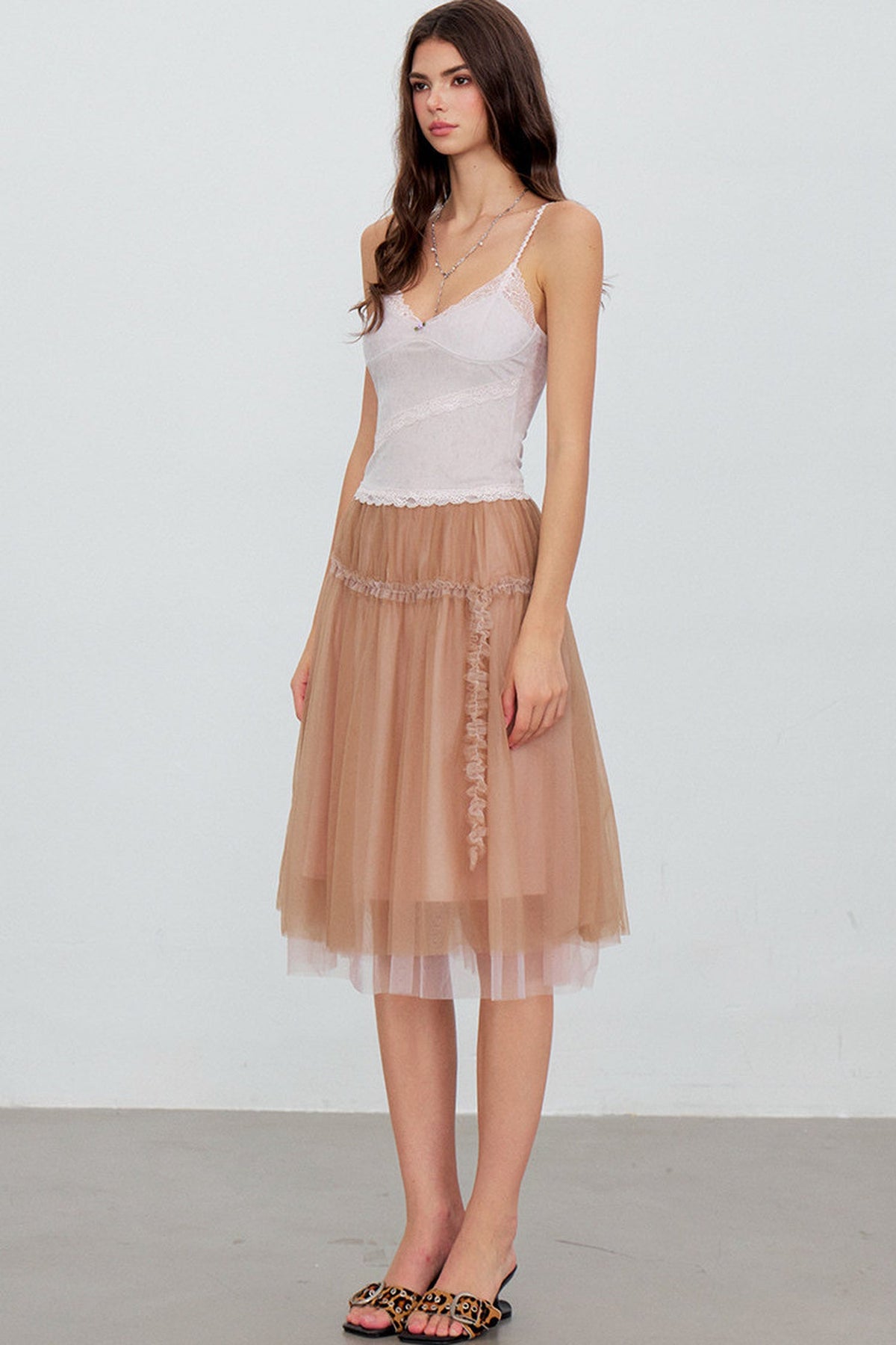 Lace Patchwork Velvet Camisole