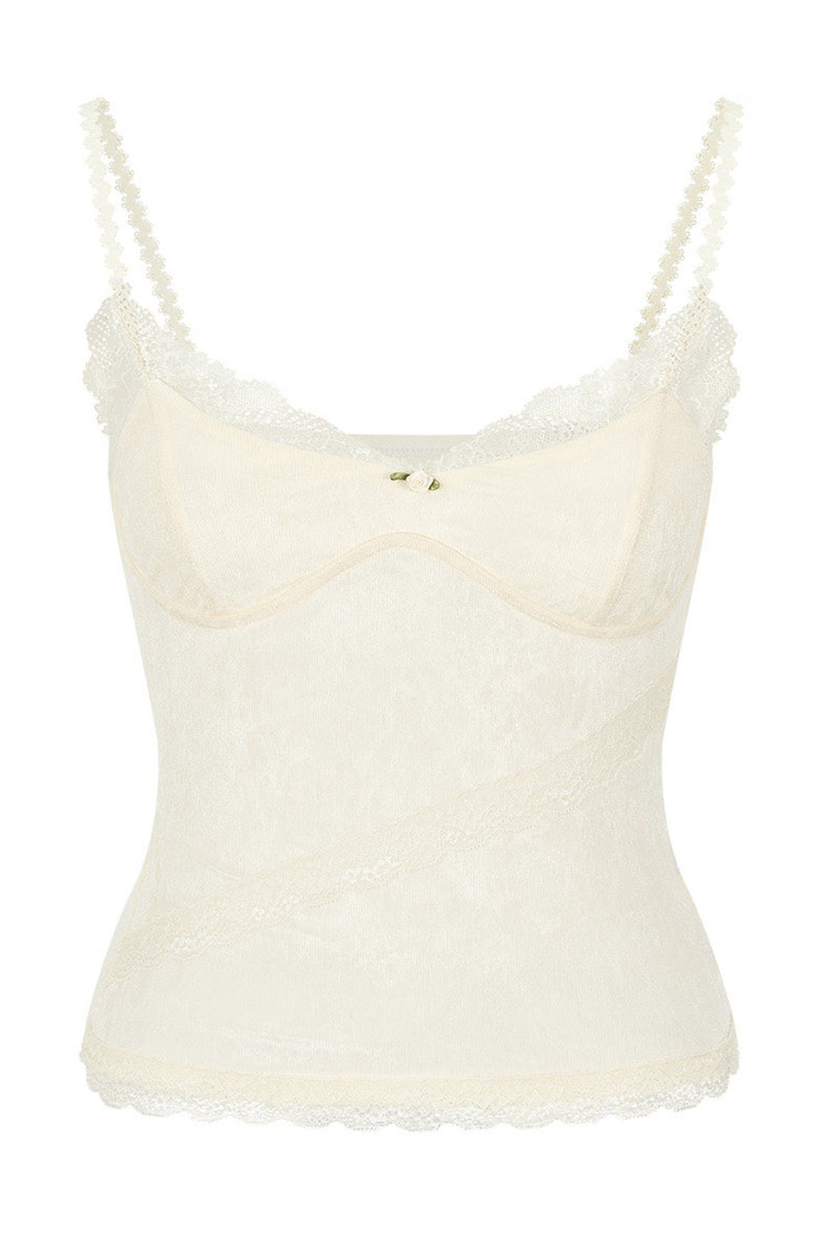 Lace Patchwork Velvet Camisole