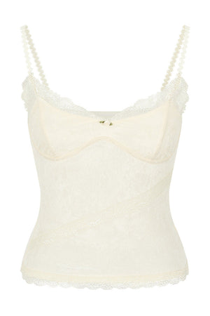 Lace Patchwork Velvet Camisole