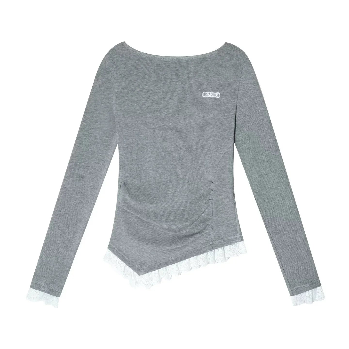 Lace Patchwork Waist-Cinching Top