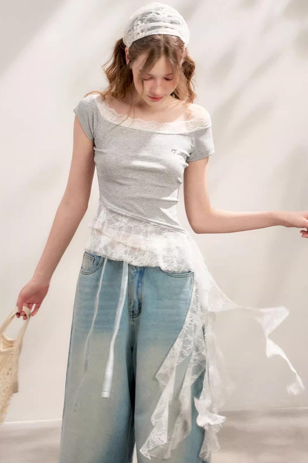 Lace Peplum Tee