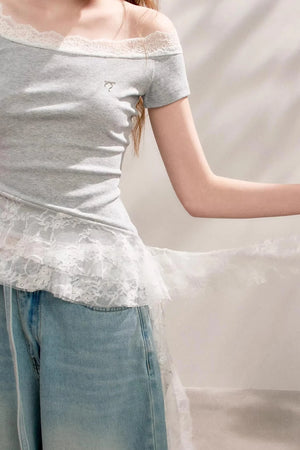 Lace Peplum Tee