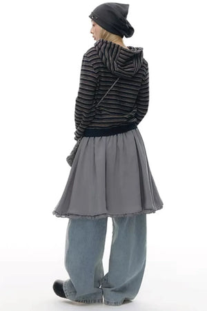 Lace Placket Blouse Set-Up