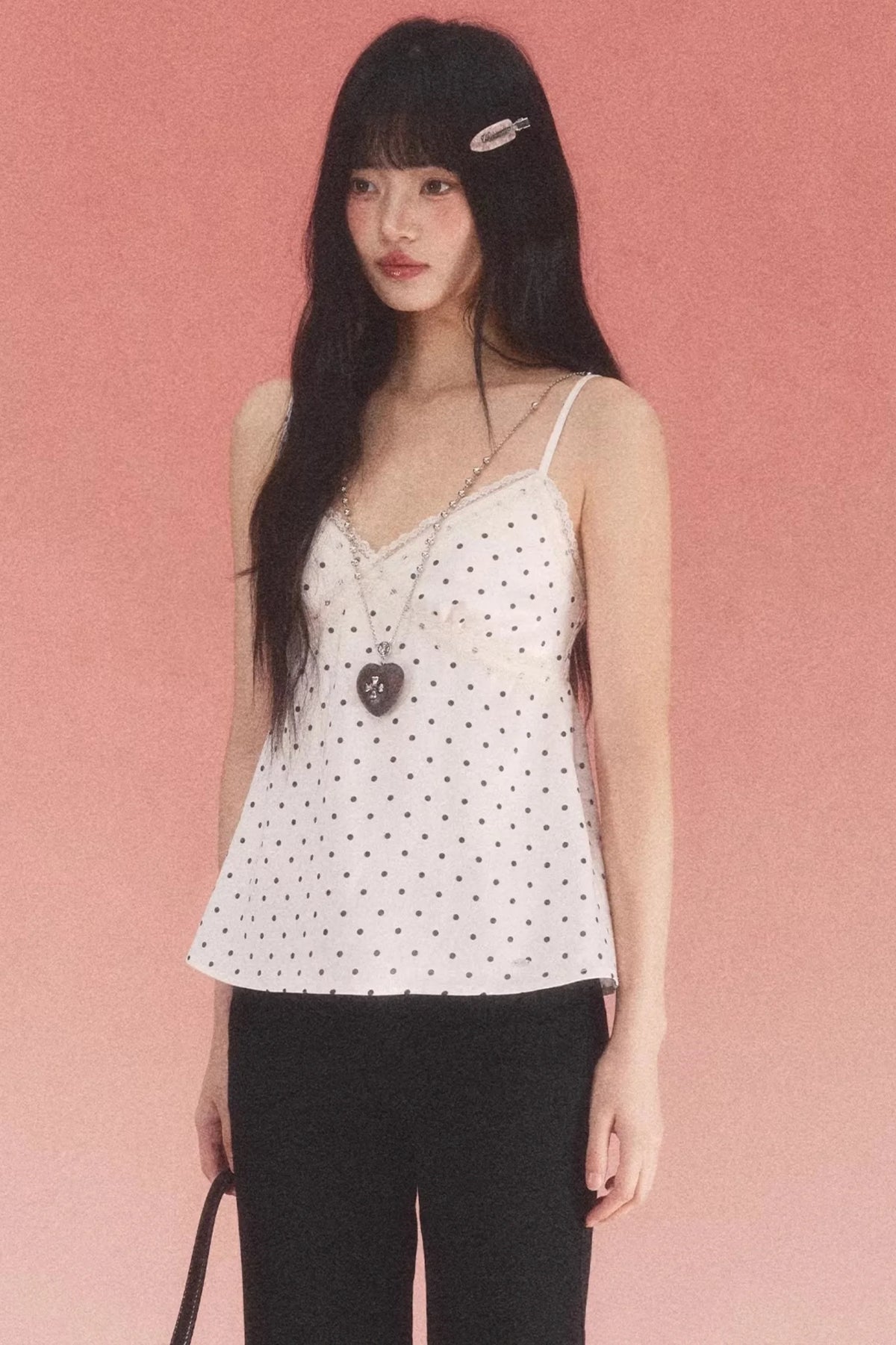 Lace Polka Dot Camisole Vest