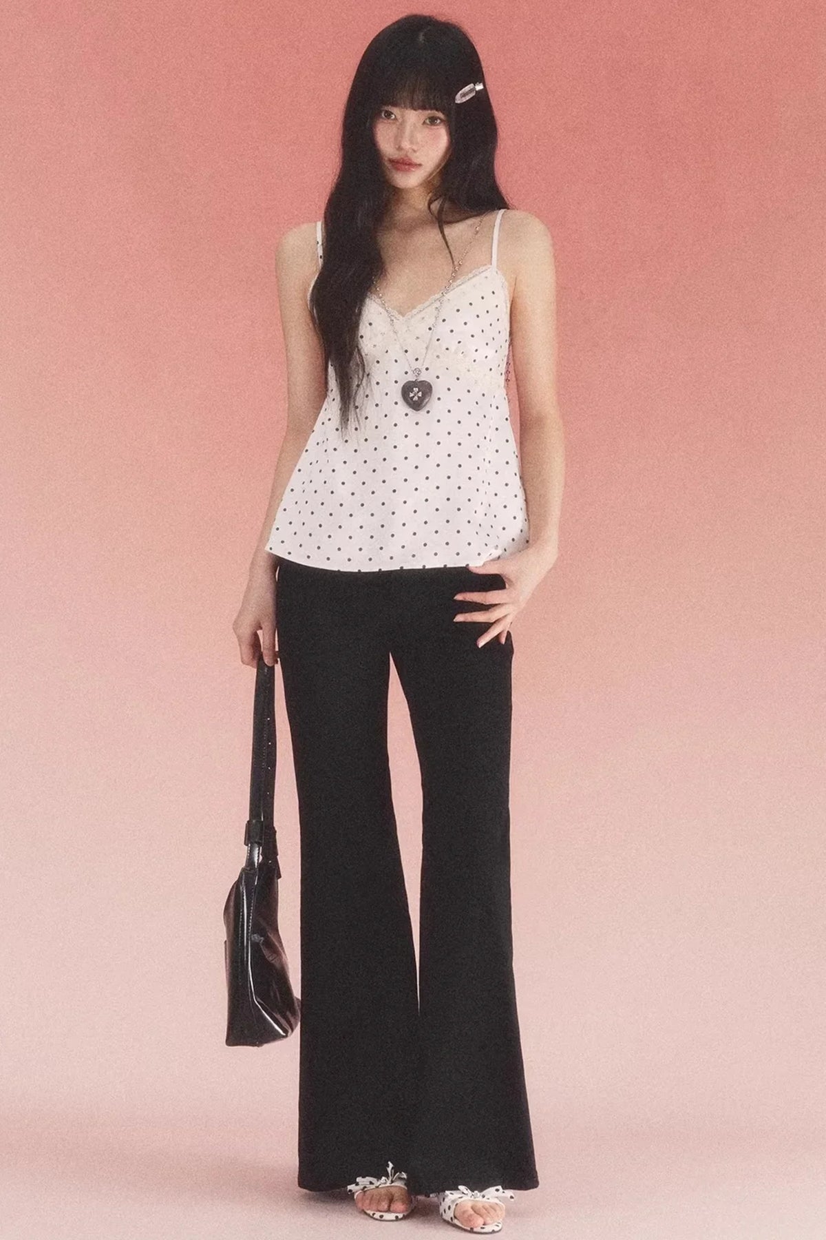 Lace Polka Dot Camisole Vest