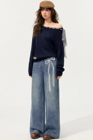 Lace Print Jeans