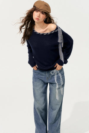 Lace Print Jeans