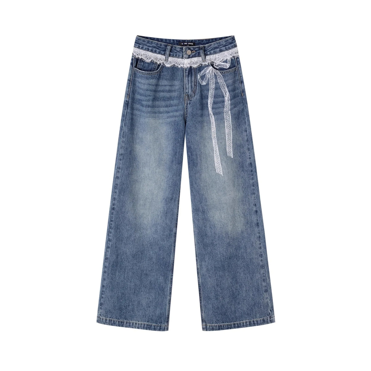 Lace Print Jeans