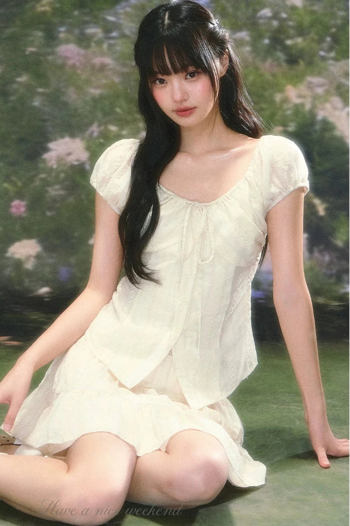 Lace Puff Sleeve Top Set-Up