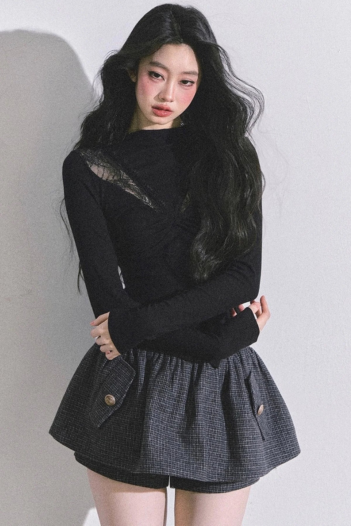 Lace Pure Desire Sexy Knitted T-Shirt