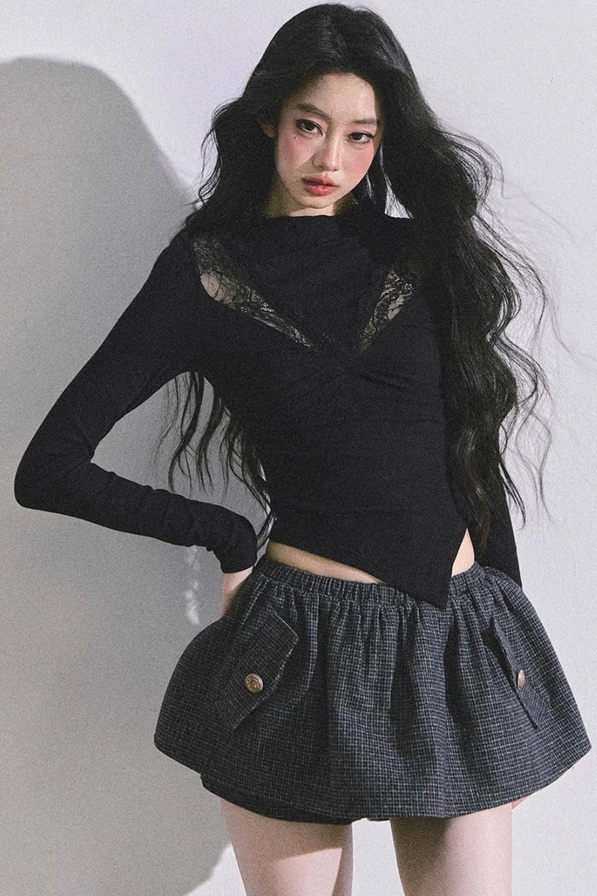 Lace Pure Desire Sexy Knitted T-Shirt