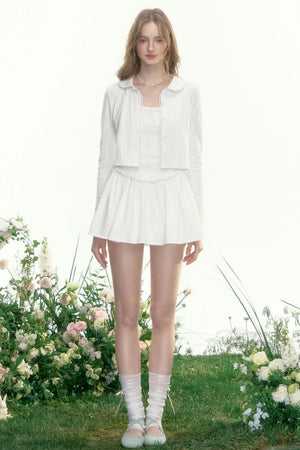 Lace Retro Knitted Sweater Set-Up