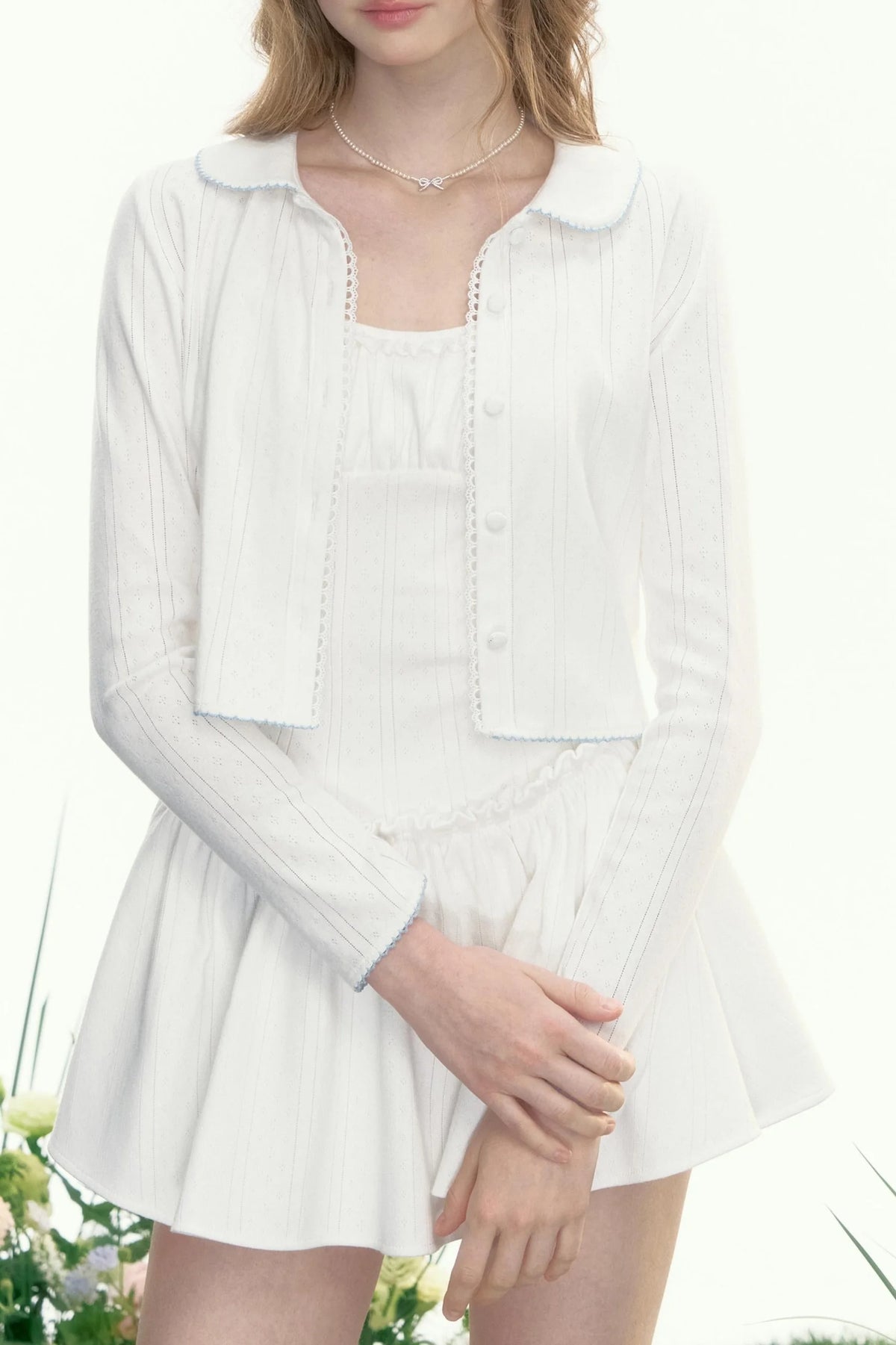 Lace Retro Knitted Sweater Set-Up