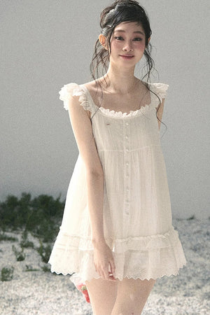 Lace Ruffled Babydoll Dress