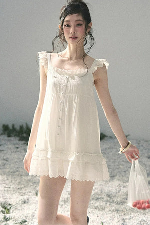 Lace Ruffled Babydoll Dress